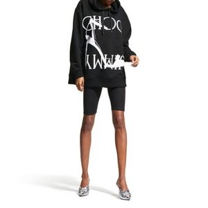 K-HOODIE black cotton Jimmy Choo hoodie - BNWT